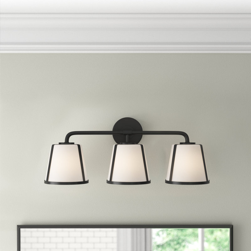 Marietta 3 Light Frosted Vanity Light & Reviews Joss & Main